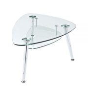 Chrome finish & clear glass coffee table by Acme additional picture 4
