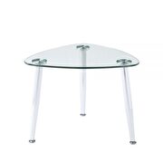 Chrome finish & clear glass end table by Acme additional picture 5