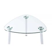 Chrome finish & clear glass end table by Acme additional picture 6