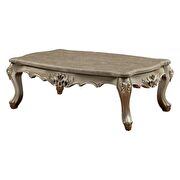Marble & champagne coffee table by Acme additional picture 2