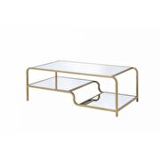Gold finish & mirror coffee table by Acme additional picture 2