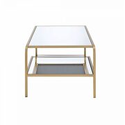 Gold finish & mirror coffee table by Acme additional picture 5