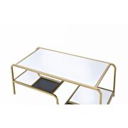 Gold finish & mirror coffee table by Acme additional picture 6