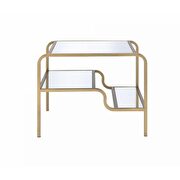 Gold finish & mirror end table by Acme additional picture 3