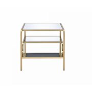 Gold finish & mirror end table by Acme additional picture 4