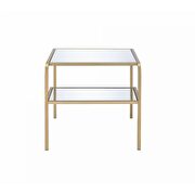 Gold finish & mirror end table by Acme additional picture 5