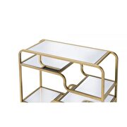 Gold finish & mirror sofa table by Acme additional picture 2