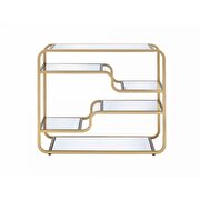 Gold finish & mirror sofa table by Acme additional picture 4