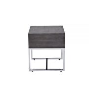 Gray oak & chrome end table additional photo 4 of 5