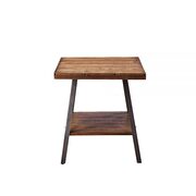 Weathered oak & sandy black end table by Acme additional picture 3