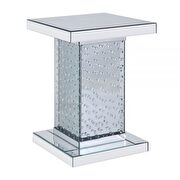 Mirrored & faux crystals end table by Acme additional picture 2