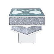 Mirrored & faux diamonds square coffee table by Acme additional picture 3