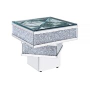 Mirrored & faux diamonds end table by Acme additional picture 2