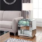 Mirrored & faux crystals end table additional photo 5 of 4