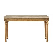 Marble & antique gold sofa table additional photo 2 of 3