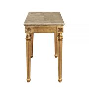 Marble & antique gold sofa table additional photo 3 of 3