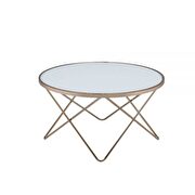 Champagne finish & frosted glass coffee table by Acme additional picture 2