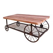 Oak & antique gray coffee table by Acme additional picture 2
