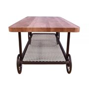 Oak & antique gray coffee table by Acme additional picture 4