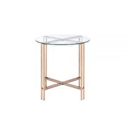 Champagne finish end table by Acme additional picture 2