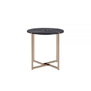 Black & champagne end table by Acme additional picture 2