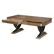 Antique oak & black coffee table by Acme additional picture 2