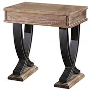 Antique oak & black end table by Acme additional picture 2