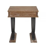 Antique oak & black end table by Acme additional picture 4