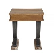 Antique oak & black end table by Acme additional picture 5