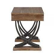 Antique oak & black end table by Acme additional picture 6