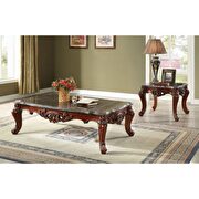 Marble & walnut coffee table in traditional style by Acme additional picture 5