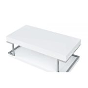 White high gloss & chrome coffee table additional photo 4 of 3