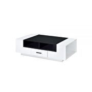 White & black finish coffee table by Acme additional picture 2