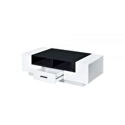 White & black finish coffee table by Acme additional picture 5