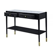 Marble & black sofa table by Acme additional picture 3