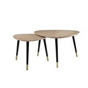 Natural & black finish 2pieces pack nesting table set by Acme additional picture 2