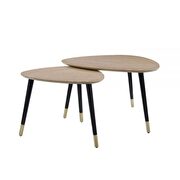 Natural & black finish 2pieces pack nesting table set by Acme additional picture 3