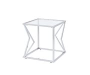 Clear glass table top and bottom shelf clean open design coffee table by Acme additional picture 6