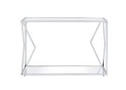 Clear glass table top and bottom shelf clean open design coffee table by Acme additional picture 9