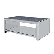 Mirrored coffee table in rectangular shape by Acme additional picture 2