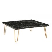 Black marble & gold coffee table additional photo 2 of 3