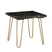 Black marble & gold end table by Acme additional picture 2