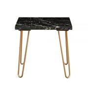 Black marble & gold end table by Acme additional picture 3