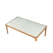 Natural & frosted glass coffee table by Acme additional picture 2