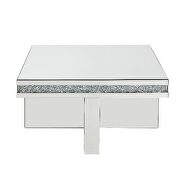 Kind cross base with dazzling diamond borders coffee table by Acme additional picture 3