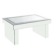 Beautiful mirrored finish and glistening faux diamonds inlay coffee table by Acme additional picture 2