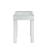 Faux diamonds and mirrored finish end  table by Acme additional picture 3