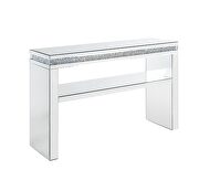 Faux diamonds inlay and gleaming mirrored finish coffee table by Acme additional picture 7
