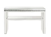 Faux diamonds inlay and gleaming mirrored finish coffee table by Acme additional picture 9