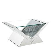 Glass top and v shaped pedestal base coffee table by Acme additional picture 2